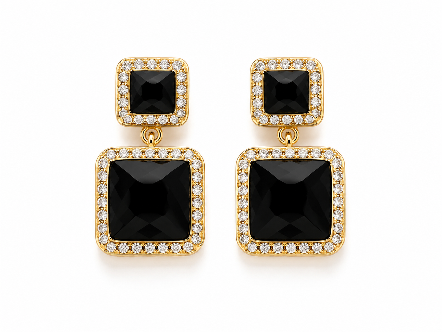 Midnight Crystal Drop Earrings